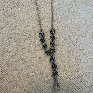 Elegant Silver and Blue Necklace